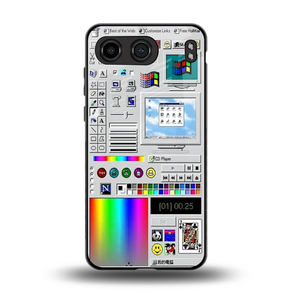 Paint Retro back phone cover | glass case for oneplus nord 4