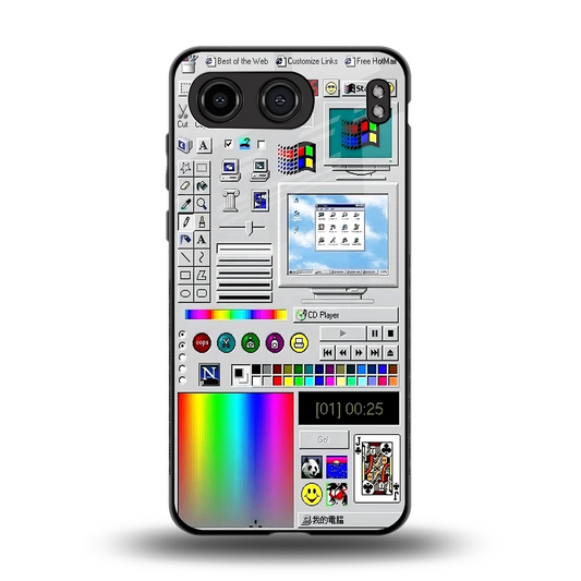 Paint Retro back phone cover | glass case for oneplus nord 4