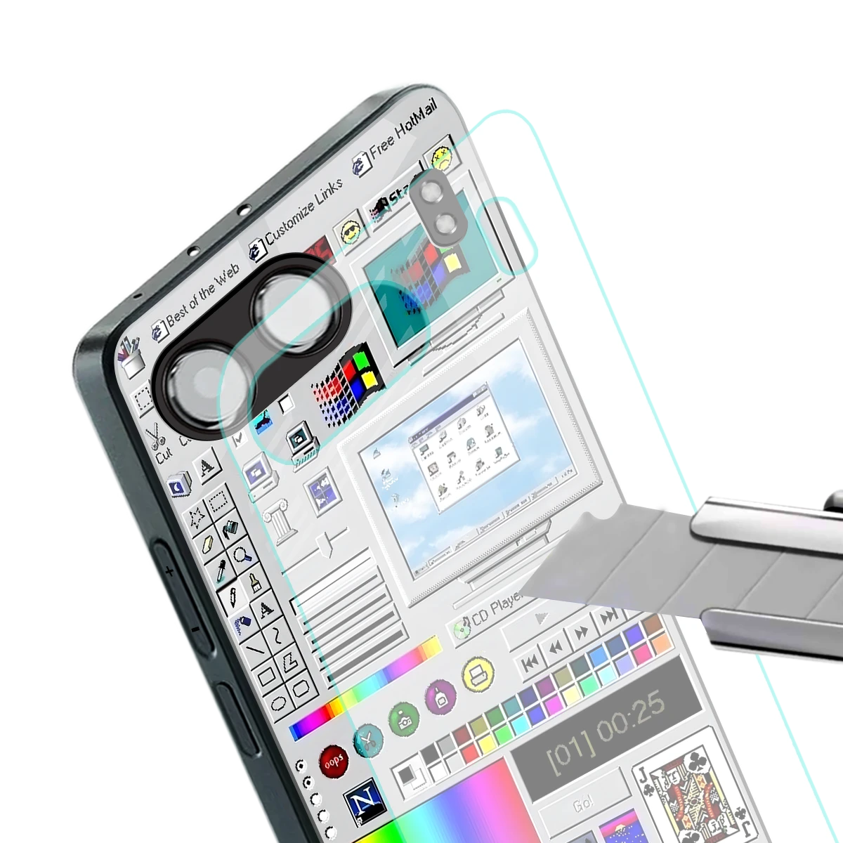 Paint Retro stylish phone case for oneplus nord 4 | glossy glass and slim fit