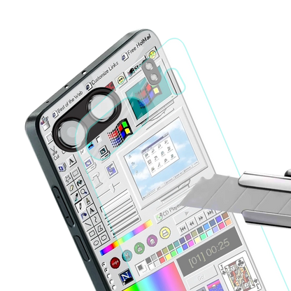 Paint Retro stylish phone case for oneplus nord 4 | glossy glass and slim fit