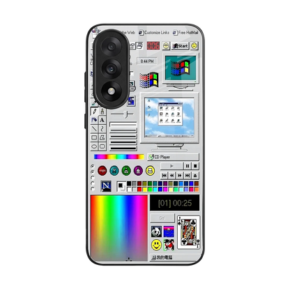 Paint Retro back phone cover | glass case for oneplus nord 5