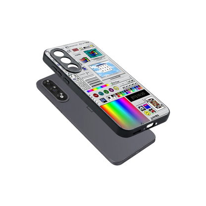 Paint Retro sleek oneplus nord 5 cover with tempered glass back and TPU edges