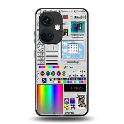 Paint Retro back phone cover | glass case for oneplus nord ce 3