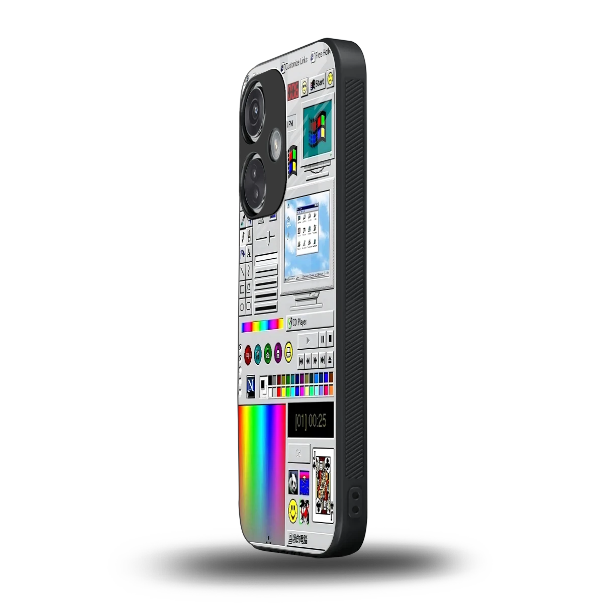 Paint Retro oneplus nord ce 3 mobile cover | shockproof glass phone case