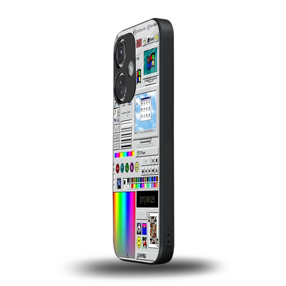 Paint Retro oneplus nord ce 3 mobile cover | shockproof glass phone case