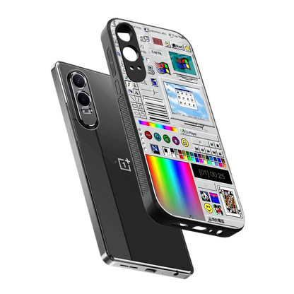 Paint Retro sleek oneplus nord ce 4 lite cover with tempered glass back and TPU edges