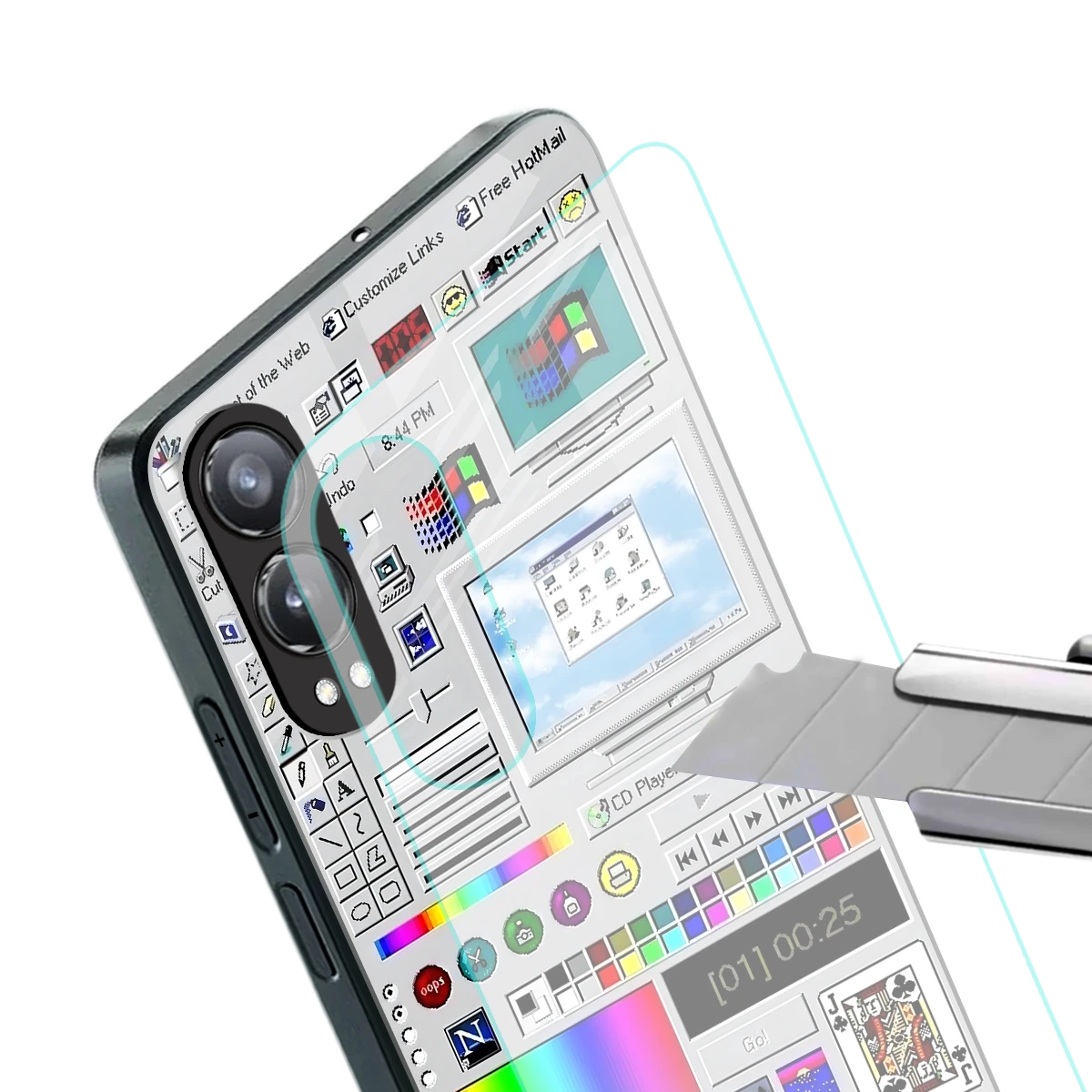 Paint Retro stylish phone case for oneplus nord ce 4 lite | glossy glass and slim fit