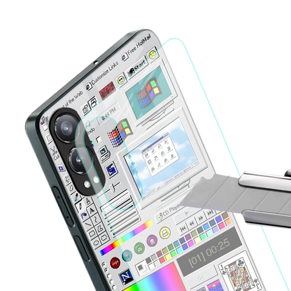 Paint Retro stylish phone case for oneplus nord ce 4 lite | glossy glass and slim fit