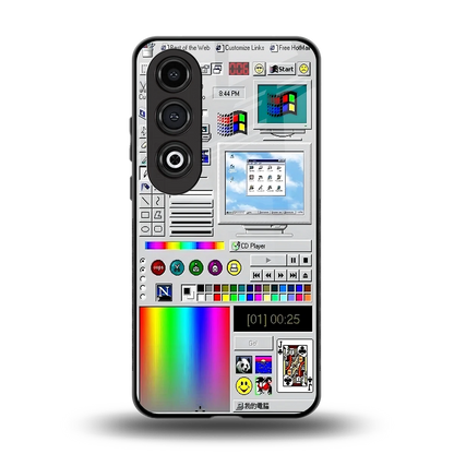 Paint Retro back phone cover | glass case for oneplus nord ce 4