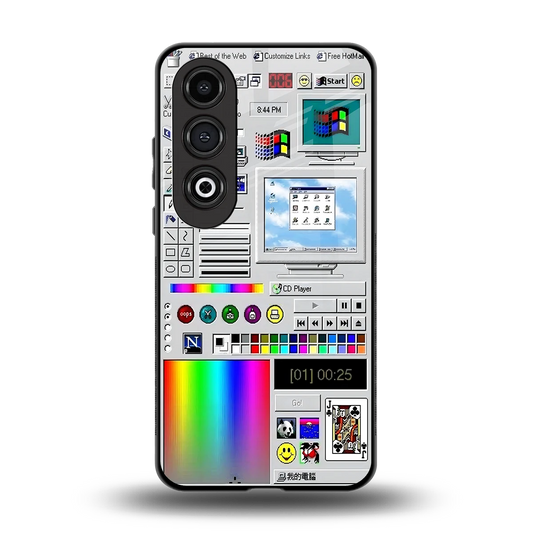 Paint Retro back phone cover | glass case for oneplus nord ce 4