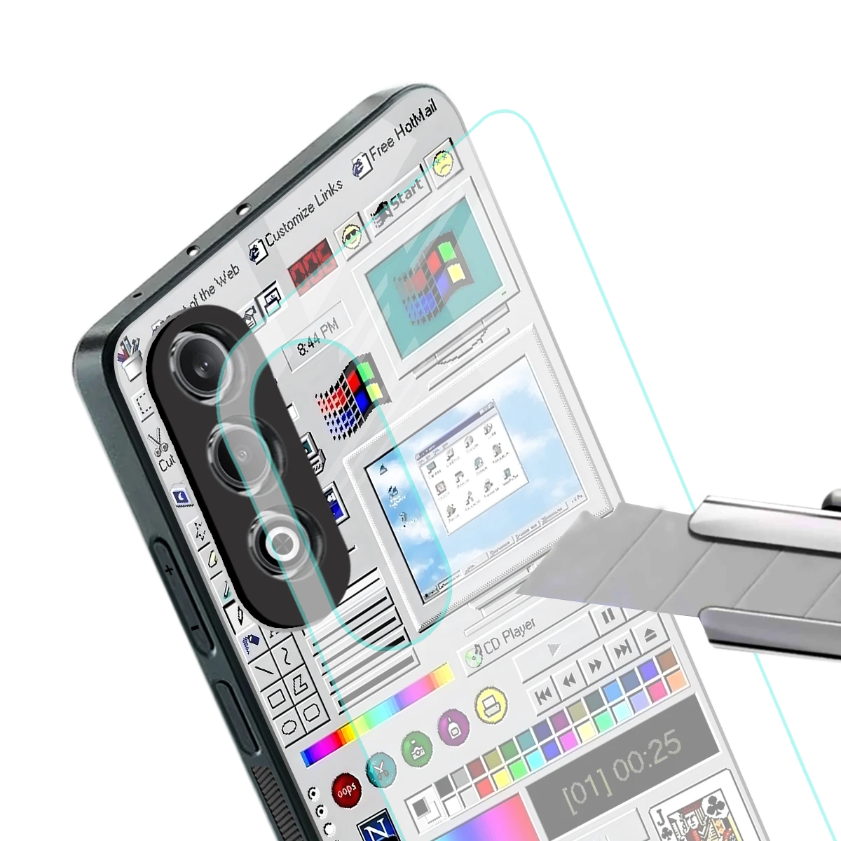 Paint Retro stylish phone case for oneplus nord ce 4 | glossy glass and slim fit