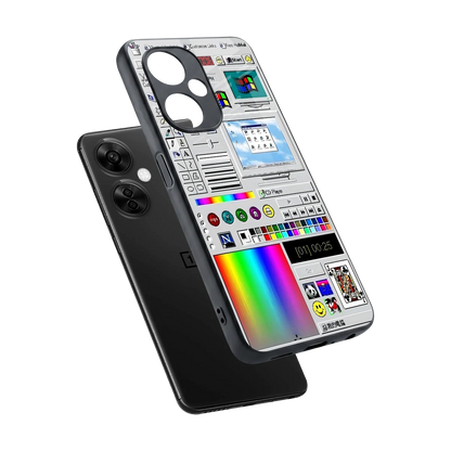 Paint Retro sleek oneplus nord ce 3 lite cover with tempered glass back and TPU edges