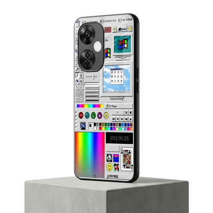 Paint Retro oneplus nord ce 3 lite mobile cover | shockproof glass phone case