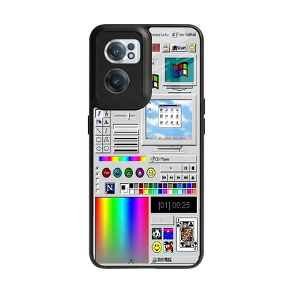 Paint Retro back phone cover | glass case for oneplus nord ce 2