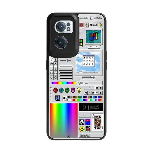 Paint Retro back phone cover | glass case for oneplus nord ce 2