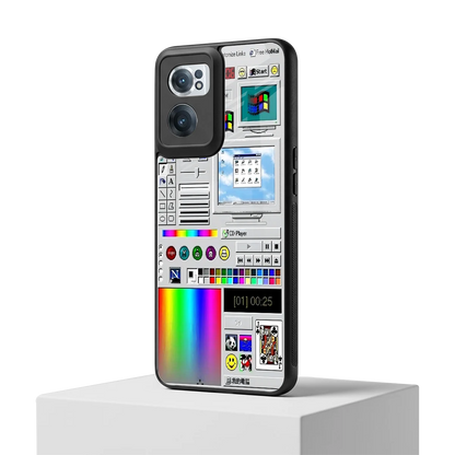 Paint Retro oneplus nord ce 2 mobile cover | shockproof glass phone case
