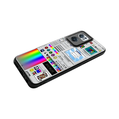 Paint Retro stylish phone case for oneplus nord ce 2 | glossy glass and slim fit