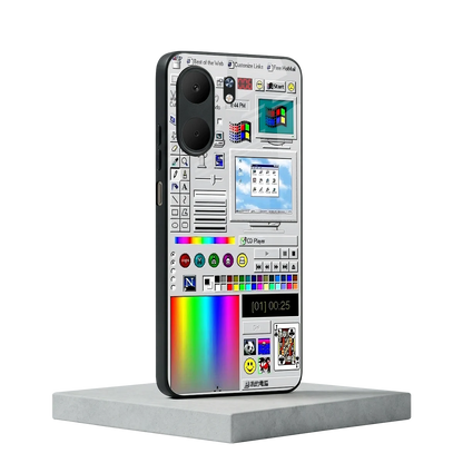 Paint Retro oppo a5x 5g mobile cover | shockproof glass phone case