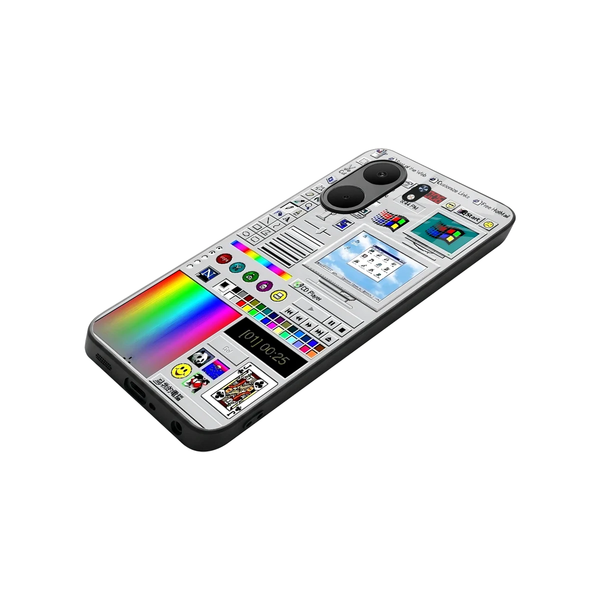 Paint Retro stylish phone case for oppo a5x 5g | glossy glass and slim fit