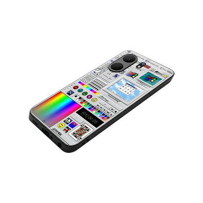 Paint Retro stylish phone case for oppo a5x 5g | glossy glass and slim fit