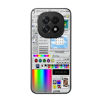 Paint Retro back phone cover | glass case for oppo f29 5g