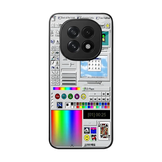 Paint Retro back phone cover | glass case for oppo f29 5g