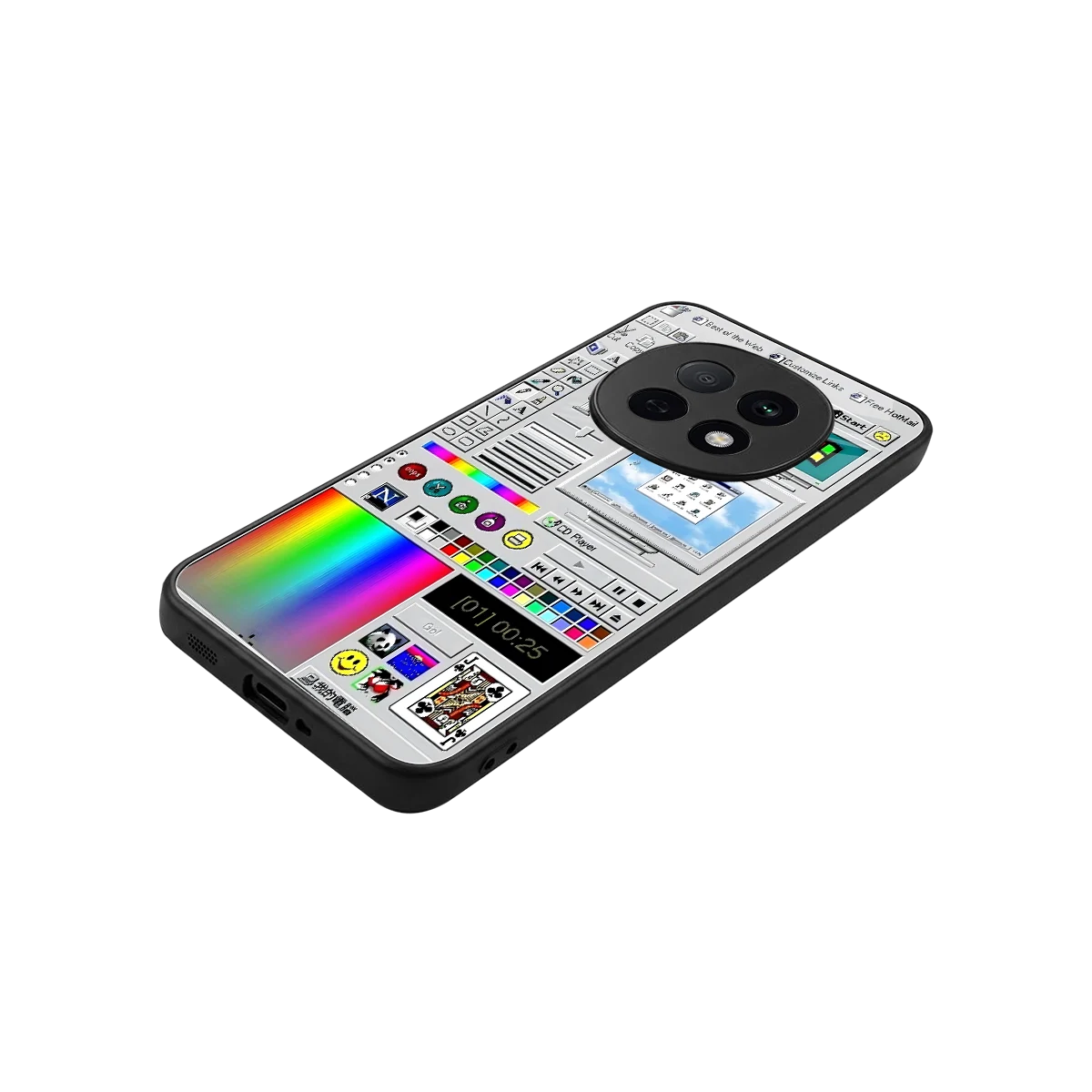 Paint Retro stylish phone case for oppo f29 pro 5g | glossy glass and slim fit
