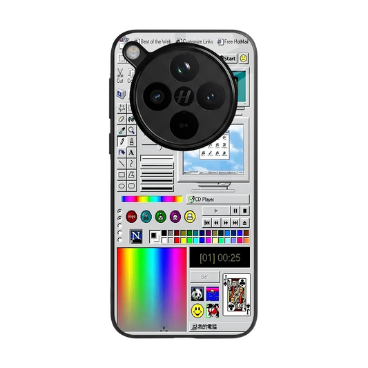 Paint Retro back phone cover | glass case for oppo find x8