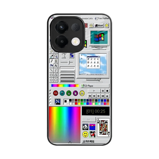 Paint Retro back phone cover | glass case for oppo k13 5g
