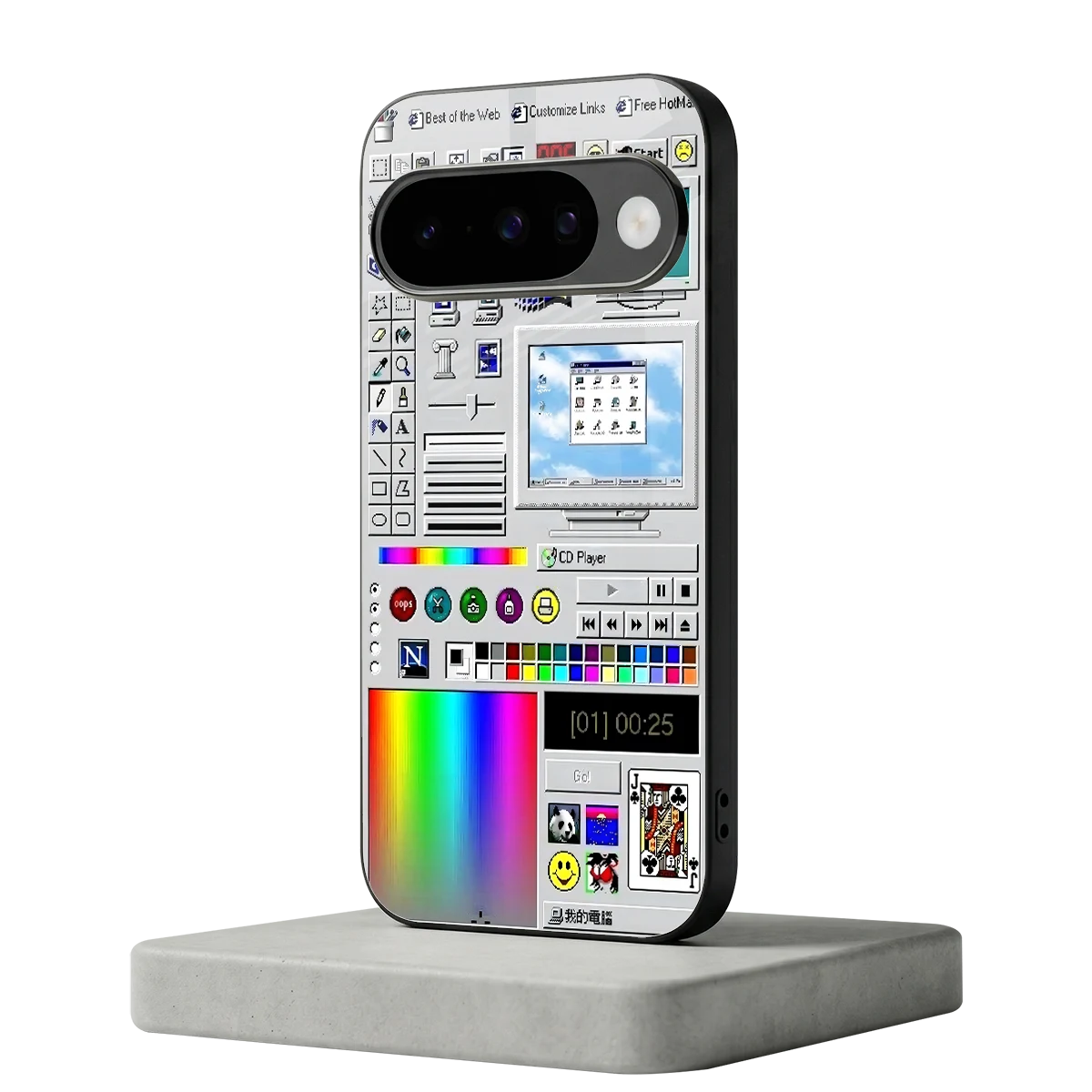 Paint Retro google pixel 10 mobile cover | shockproof glass phone case