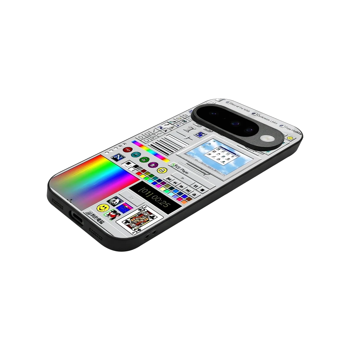 Paint Retro stylish phone case for google pixel 10 | glossy glass and slim fit