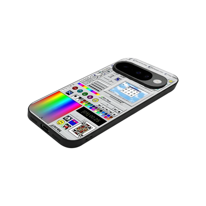 Paint Retro stylish phone case for google pixel 10 | glossy glass and slim fit