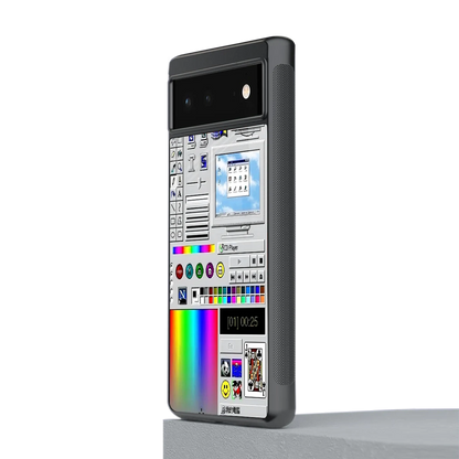 Paint Retro stylish phone case for google pixel 6 | glossy glass and slim fit