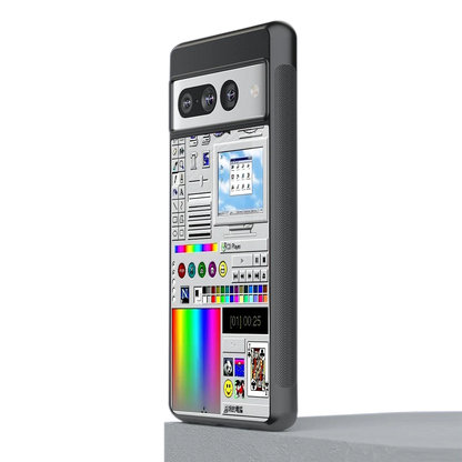 Paint Retro stylish phone case for google pixel 7 pro | glossy glass and slim fit