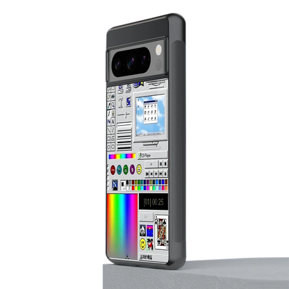 Paint Retro stylish phone case for google pixel 8 pro | glossy glass and slim fit