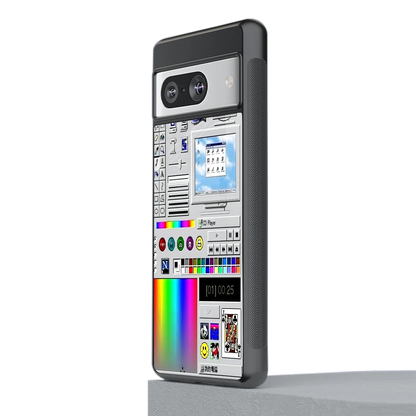 Paint Retro stylish phone case for google pixel 8 | glossy glass and slim fit