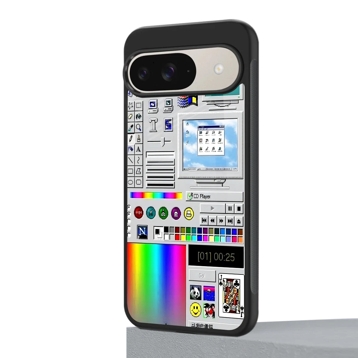 Paint Retro google pixel 9 mobile cover | shockproof glass phone case