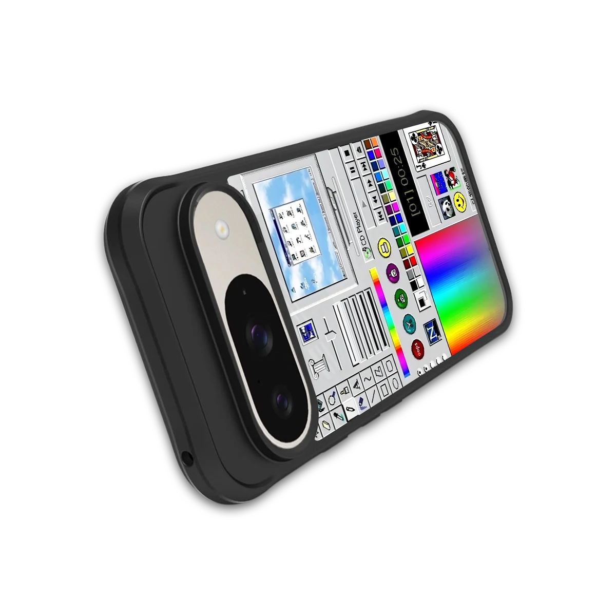 Paint Retro stylish phone case for google pixel 9 | glossy glass and slim fit