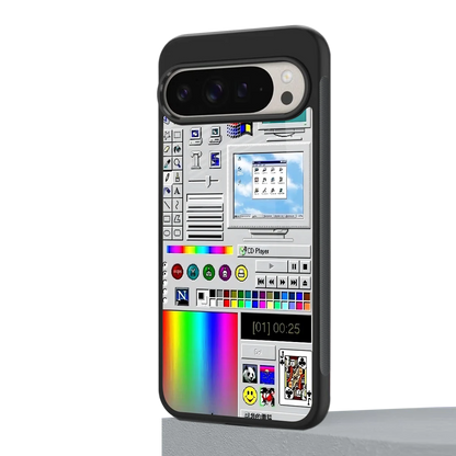 Paint Retro google pixel 9 pro mobile cover | shockproof glass phone case