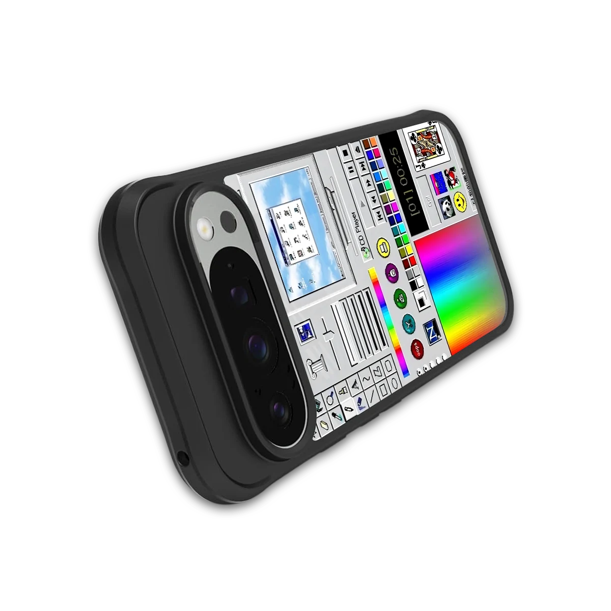 Paint Retro stylish phone case for google pixel 9 pro | glossy glass and slim fit