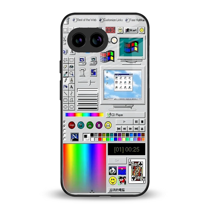 Paint Retro back phone cover | glass case for google pixel 10a