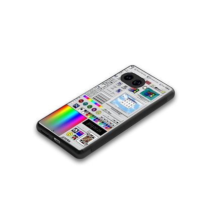 Paint Retro stylish phone case for google pixel 10a | glossy glass and slim fit