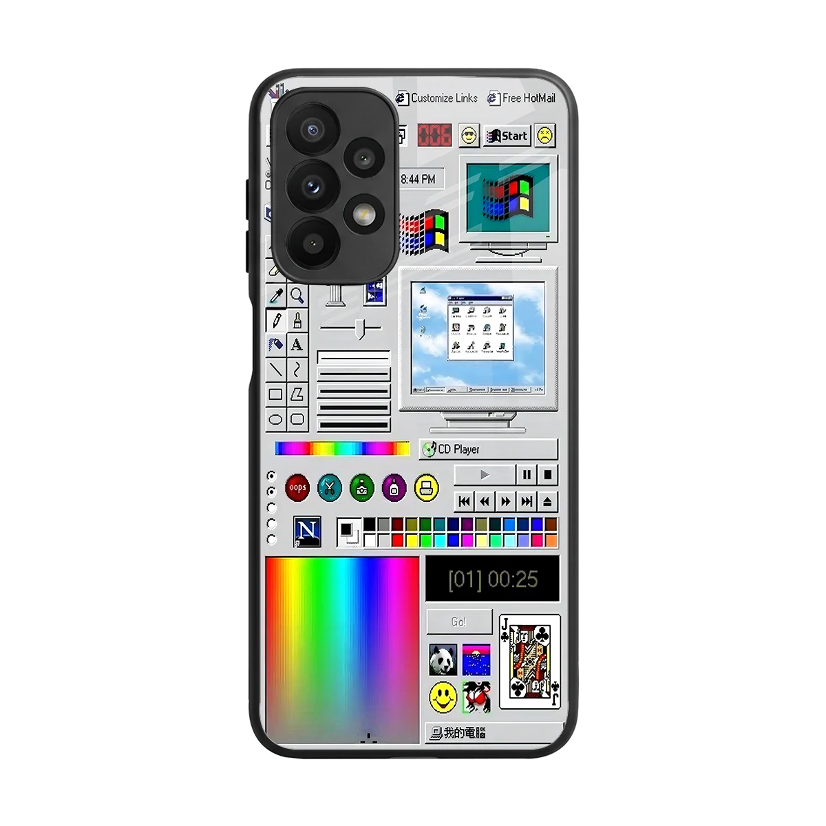 Paint Retro back phone cover | glass case for samsung galaxy a23
