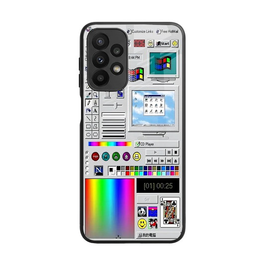 Paint Retro back phone cover | glass case for samsung galaxy a23