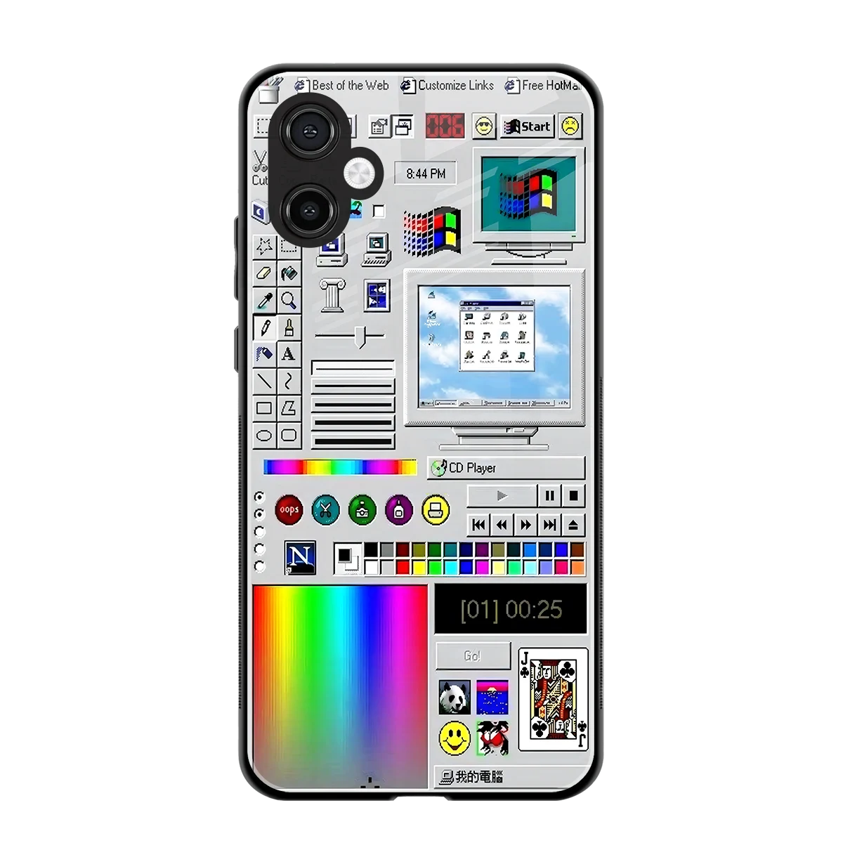Paint Retro back phone cover | glass case for samsung galaxy a06 5g