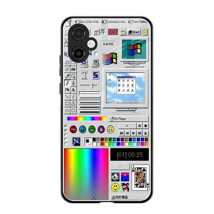 Paint Retro back phone cover | glass case for samsung galaxy a06 5g