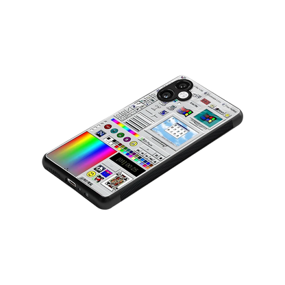 Paint Retro stylish phone case for samsung galaxy a06 5g | glossy glass and slim fit
