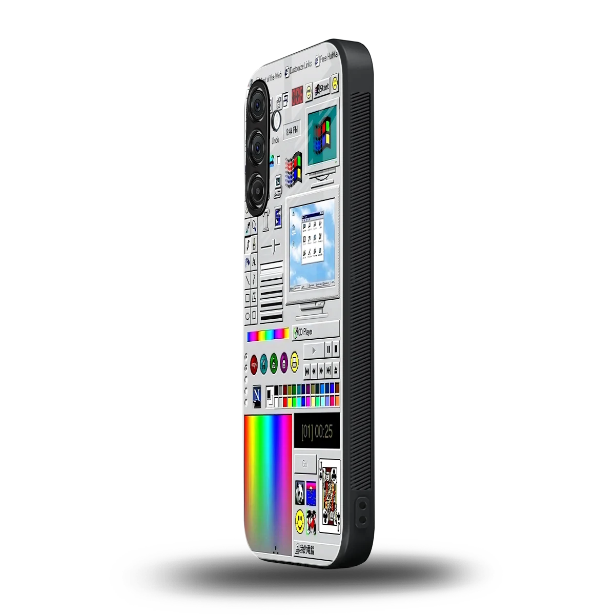 Paint Retro samsung galaxy a55 5g mobile cover | shockproof glass phone case