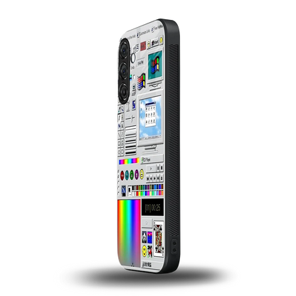 Paint Retro samsung galaxy a55 5g mobile cover | shockproof glass phone case
