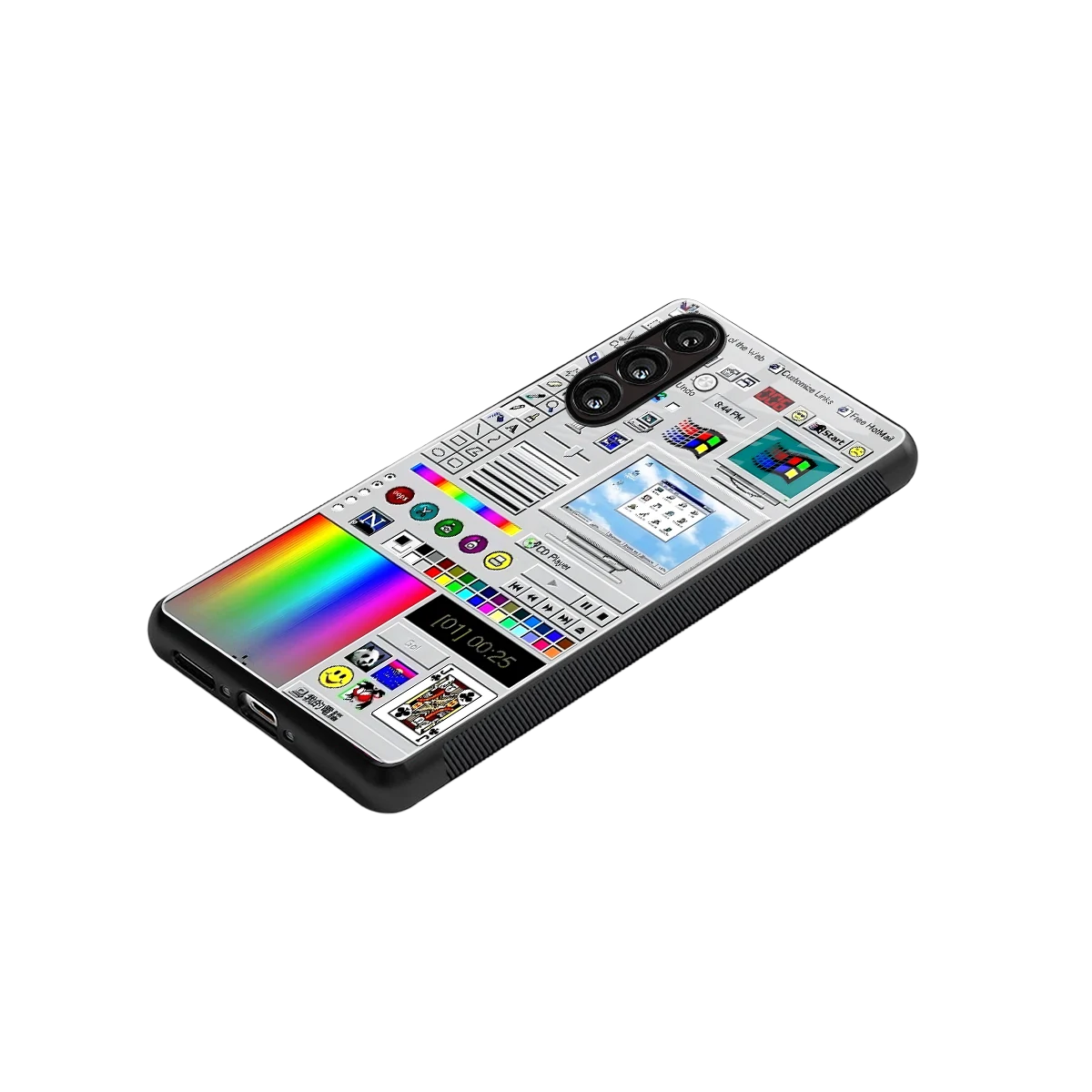 Paint Retro stylish phone case for samsung galaxy m35 5g | glossy glass and slim fit